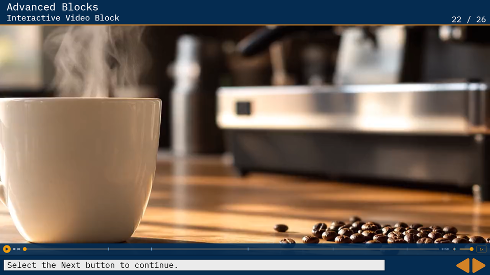Interactive video block