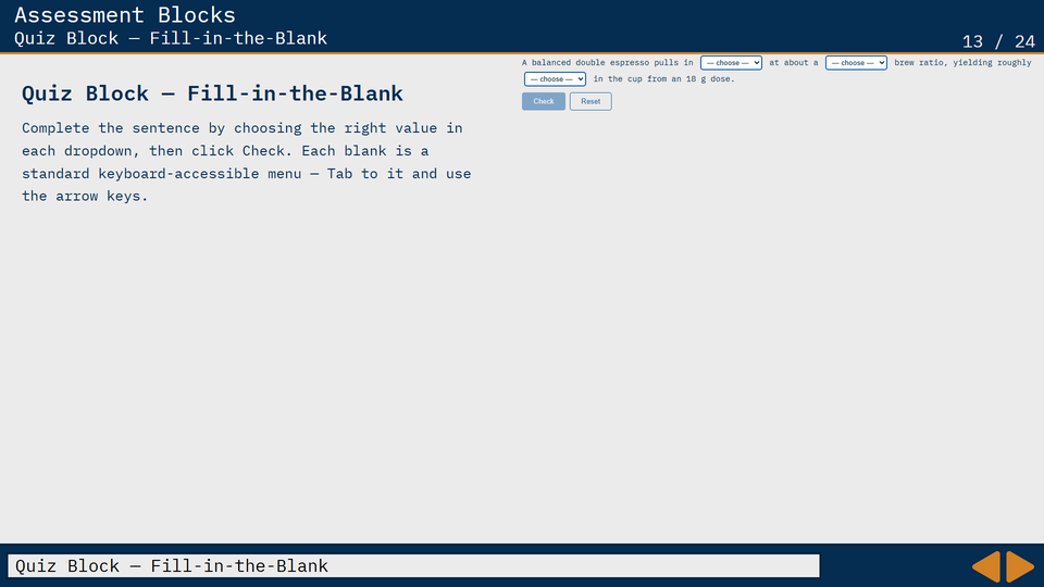 Fill-in-the-blank quiz