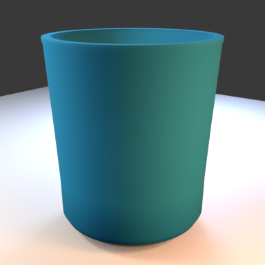 False-color milk-glass render separating the body and low foot ring