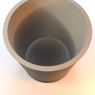 High-angle milk-glass render showing the thick open rim and deep interior cavity