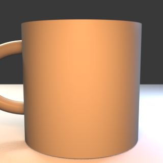 Side diagnostic render showing the mug handle opening and its two body attachments
