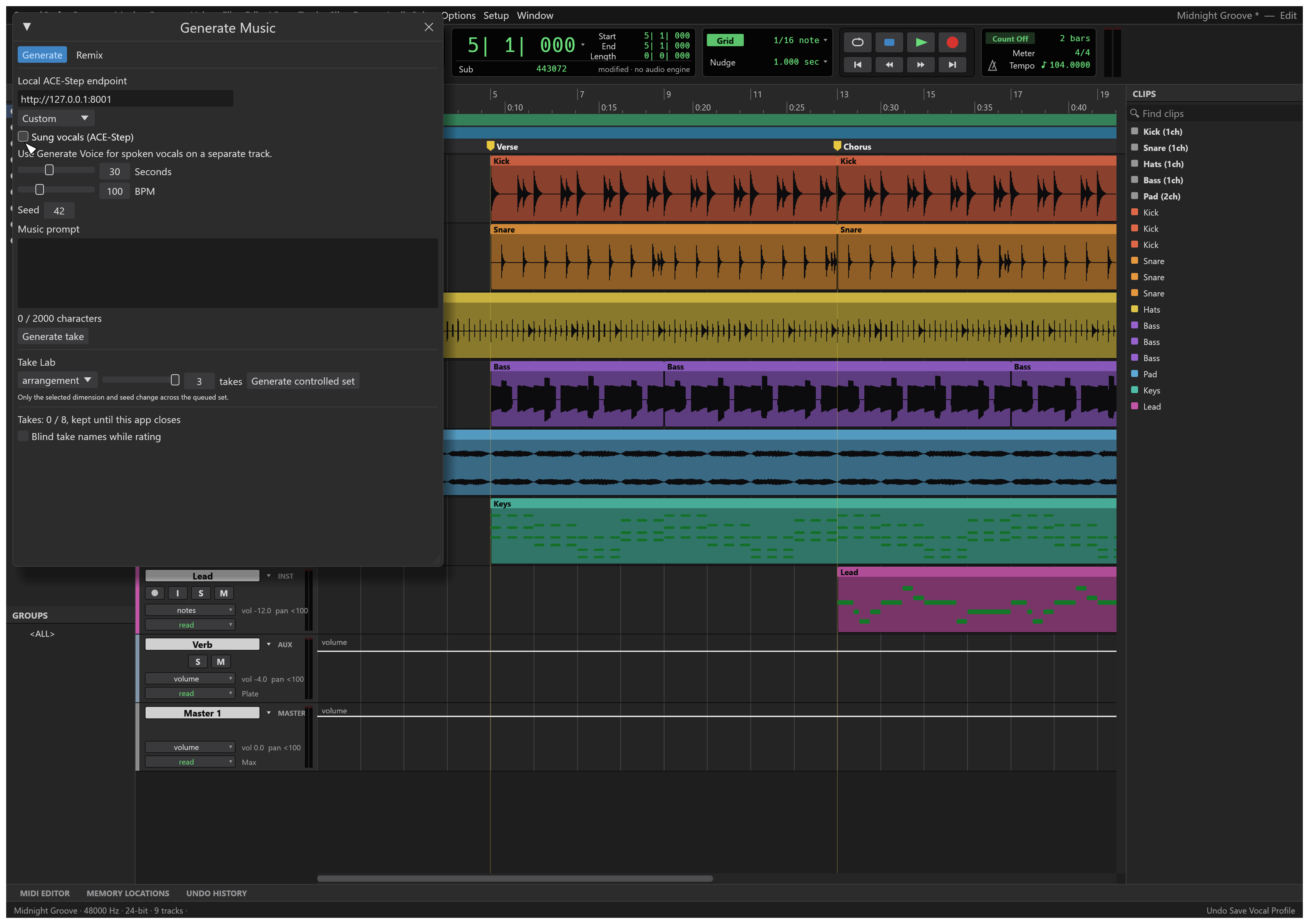 SoundCraft Take Lab controlled variant and blind review interface